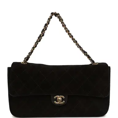 Chanel Chanel Maxi "Souplissimo" Small Flap Bag Black Suede Gold Hardware | Thumbnail 7 Chanel Chanel Maxi "Souplissimo" Small Flap Bag Black Suede Gold Hardware | Thumbnail 7