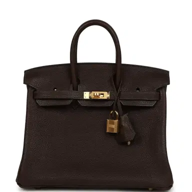 HERMÈS Hermes Birkin 25 Ebene Barenia Faubourg Gold Hardware | Thumbnail 1 HERMÈS Hermes Birkin 25 Ebene Barenia Faubourg Gold Hardware | Thumbnail 1