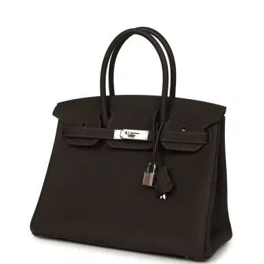 HERMÈS Hermes Birkin 30 Bai Brun Togo Palladium Hardware | Thumbnail 5 HERMÈS Hermes Birkin 30 Bai Brun Togo Palladium Hardware | Thumbnail 5