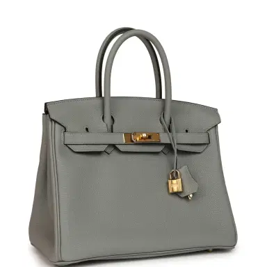 HERMÈS Hermes Birkin 30 Gris Mouette Togo Gold Hardware | Thumbnail 2 HERMÈS Hermes Birkin 30 Gris Mouette Togo Gold Hardware | Thumbnail 2