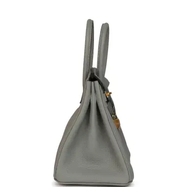 HERMÈS Hermes Birkin 30 Gris Mouette Togo Gold Hardware | Thumbnail 3 HERMÈS Hermes Birkin 30 Gris Mouette Togo Gold Hardware | Thumbnail 3