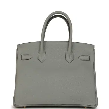 HERMÈS Hermes Birkin 30 Gris Mouette Togo Gold Hardware | Thumbnail 4 HERMÈS Hermes Birkin 30 Gris Mouette Togo Gold Hardware | Thumbnail 4