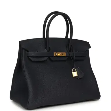 HERMÈS Hermes Birkin 35 Bleu Nuit Togo Gold Hardware | Thumbnail 2 HERMÈS Hermes Birkin 35 Bleu Nuit Togo Gold Hardware | Thumbnail 2