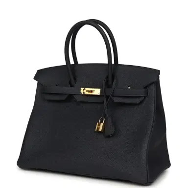 HERMÈS Hermes Birkin 35 Bleu Nuit Togo Gold Hardware | Thumbnail 5 HERMÈS Hermes Birkin 35 Bleu Nuit Togo Gold Hardware | Thumbnail 5