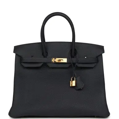HERMÈS Hermes Birkin 35 Bleu Nuit Togo Gold Hardware | Thumbnail 1 HERMÈS Hermes Birkin 35 Bleu Nuit Togo Gold Hardware | Thumbnail 1