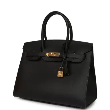 HERMÈS Hermes Birkin Sellier 30 Black Madame Gold Hardware | Thumbnail 5 HERMÈS Hermes Birkin Sellier 30 Black Madame Gold Hardware | Thumbnail 5