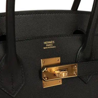 HERMÈS Hermes Birkin Sellier 30 Black Madame Gold Hardware | Thumbnail 7 HERMÈS Hermes Birkin Sellier 30 Black Madame Gold Hardware | Thumbnail 7
