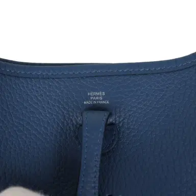 HERMÈS Hermes Evelyne TPM Bleu Tie Clemence Palladium Hardware | Thumbnail 7 HERMÈS Hermes Evelyne TPM Bleu Tie Clemence Palladium Hardware | Thumbnail 7