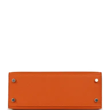 HERMÈS Hermes Kelly Sellier 25 Orange Epsom Palladium Hardware | Thumbnail 6 HERMÈS Hermes Kelly Sellier 25 Orange Epsom Palladium Hardware | Thumbnail 6