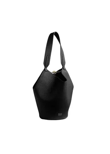 Khaite Mini Lotus Tote In Black Pebbled Leather | Thumbnail 1 Khaite Mini Lotus Tote In Black Pebbled Leather | Thumbnail 1