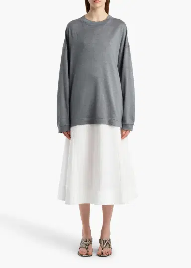Khaite Artin Skirt In Chalk | Thumbnail 2 Khaite Artin Skirt In Chalk | Thumbnail 2