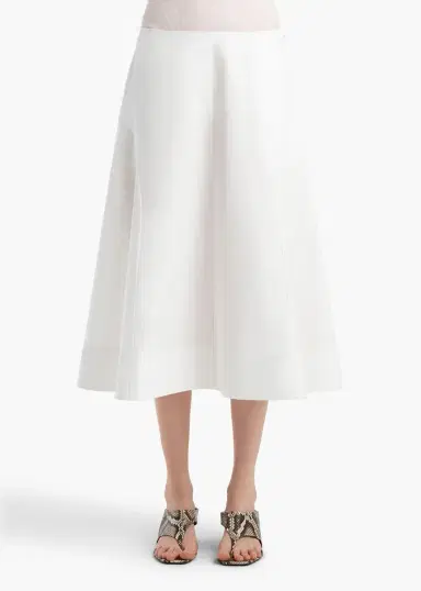 Khaite Artin Skirt In Chalk | Thumbnail 3 Khaite Artin Skirt In Chalk | Thumbnail 3