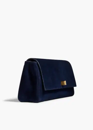 Khaite Audrey Clutch In Midnight Suede | Thumbnail 2 Khaite Audrey Clutch In Midnight Suede | Thumbnail 2