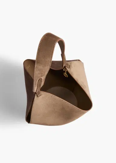 Khaite Mini Lotus Tote In Cedar Suede | Thumbnail 3 Khaite Mini Lotus Tote In Cedar Suede | Thumbnail 3