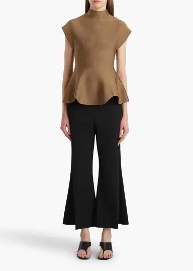 Khaite Walter Pant In Black Cotton Silk | Thumbnail 2 Khaite Walter Pant In Black Cotton Silk | Thumbnail 2
