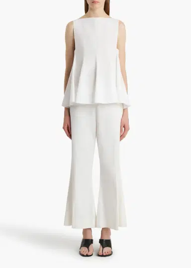 Khaite Walter Pant In Natural Cotton Silk | Thumbnail 2 Khaite Walter Pant In Natural Cotton Silk | Thumbnail 2