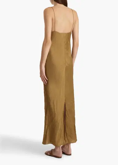 Khaite Taja Dress In Golden Ochre | Thumbnail 3 Khaite Taja Dress In Golden Ochre | Thumbnail 3
