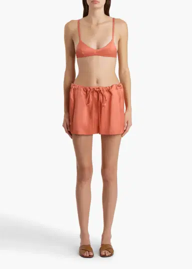 Khaite Robbie Short In Dahlia | Thumbnail 2 Khaite Robbie Short In Dahlia | Thumbnail 2