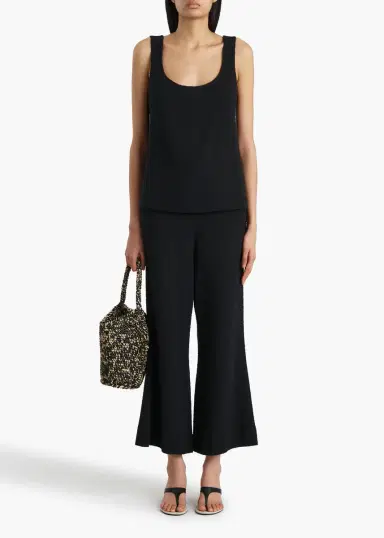 Khaite Walter Pant In Black Textured Giro Inglese | Thumbnail 2 Khaite Walter Pant In Black Textured Giro Inglese | Thumbnail 2