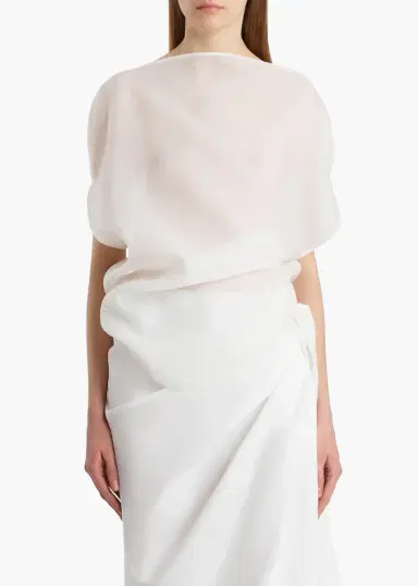 Khaite Poppi Top In Chalk | Thumbnail 3 Khaite Poppi Top In Chalk | Thumbnail 3