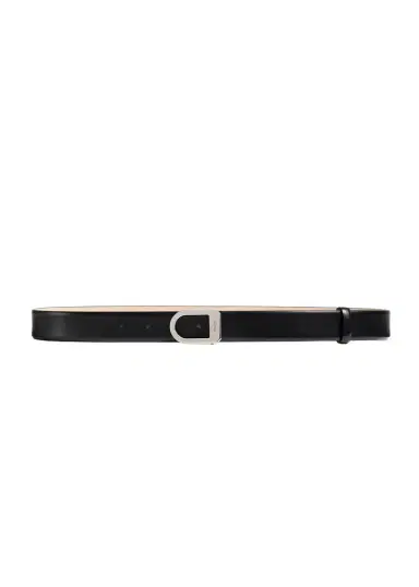 Khaite Saddle Belt In Black Leather With Silver | Thumbnail 1 Khaite Saddle Belt In Black Leather With Silver | Thumbnail 1