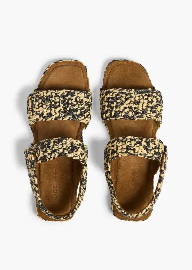 Khaite Boden Sandal In Black And White Raffia | Thumbnail 3 Khaite Boden Sandal In Black And White Raffia | Thumbnail 3
