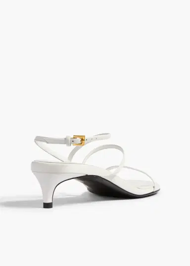 Khaite Loop Kitten Heel Sandal In Chalk Leather | Thumbnail 4 Khaite Loop Kitten Heel Sandal In Chalk Leather | Thumbnail 4
