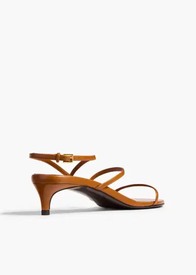 Khaite Loop Kitten Heel Sandal In Cuoio Leather | Thumbnail 4 Khaite Loop Kitten Heel Sandal In Cuoio Leather | Thumbnail 4