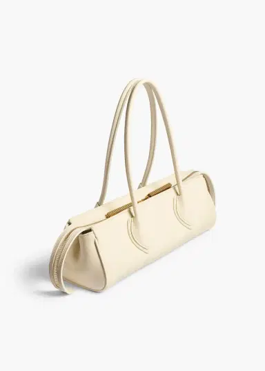 Khaite Donna Shoulder Bag In Cream Leather | Thumbnail 2 Khaite Donna Shoulder Bag In Cream Leather | Thumbnail 2