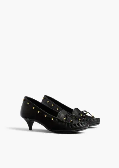 Khaite Milly Pump In Black Pebbled Leather | Thumbnail 2 Khaite Milly Pump In Black Pebbled Leather | Thumbnail 2
