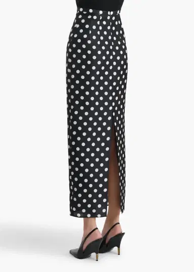Khaite Winton Skirt In Black With White Dots | Thumbnail 4 Khaite Winton Skirt In Black With White Dots | Thumbnail 4