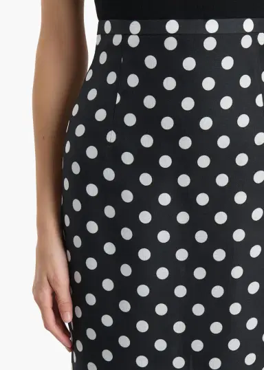 Khaite Winton Skirt In Black With White Dots | Thumbnail 5 Khaite Winton Skirt In Black With White Dots | Thumbnail 5