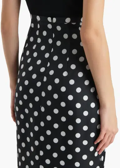 Khaite Winton Skirt In Black With White Dots | Thumbnail 6 Khaite Winton Skirt In Black With White Dots | Thumbnail 6
