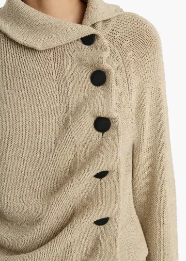 Khaite Lorrai Cardigan In Beige | Thumbnail 5 Khaite Lorrai Cardigan In Beige | Thumbnail 5