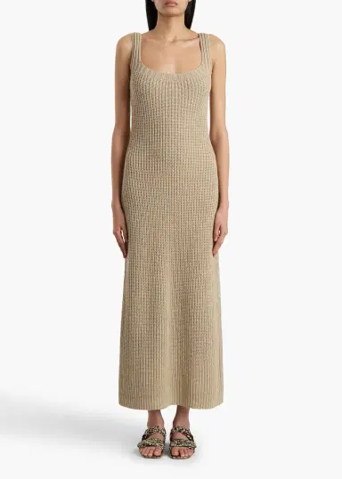 Khaite Lex Dress In Beige | Thumbnail 3 Khaite Lex Dress In Beige | Thumbnail 3