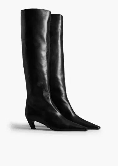 Khaite Davis Boot In Black Leather | Thumbnail 2 Khaite Davis Boot In Black Leather | Thumbnail 2