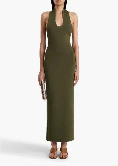 Khaite Mahi Dress In Olive | Thumbnail 2 Khaite Mahi Dress In Olive | Thumbnail 2
