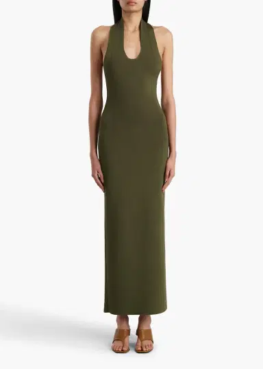 Khaite Mahi Dress In Olive | Thumbnail 3 Khaite Mahi Dress In Olive | Thumbnail 3