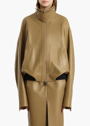 Khaite Hamett Jacket In Gold Ochre Leather | Thumbnail 3 Khaite Hamett Jacket In Gold Ochre Leather | Thumbnail 3