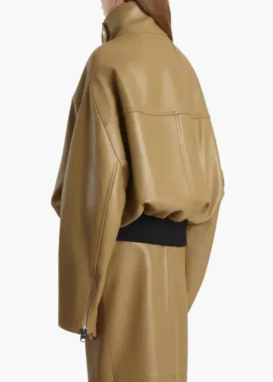 Khaite Hamett Jacket In Gold Ochre Leather | Thumbnail 4 Khaite Hamett Jacket In Gold Ochre Leather | Thumbnail 4