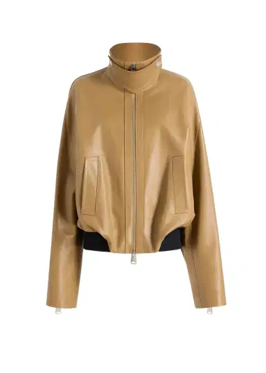 Khaite Hamett Jacket In Gold Ochre Leather | Thumbnail 1 Khaite Hamett Jacket In Gold Ochre Leather | Thumbnail 1
