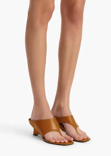 Khaite Marlow Mule In Cuoio Glazed Leather | Thumbnail 5 Khaite Marlow Mule In Cuoio Glazed Leather | Thumbnail 5