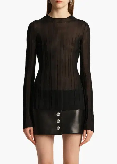 Khaite Cosette Top In Black | Thumbnail 3 Khaite Cosette Top In Black | Thumbnail 3
