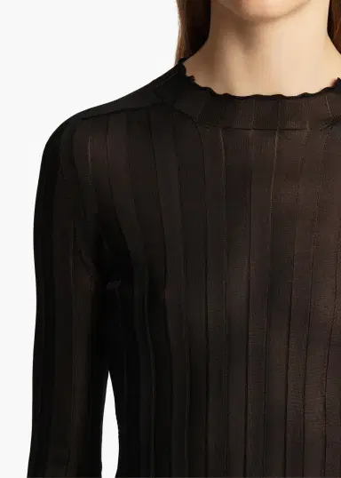 Khaite Cosette Top In Black | Thumbnail 5 Khaite Cosette Top In Black | Thumbnail 5
