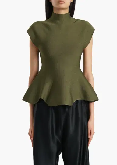 Khaite Andra Top In Olive | Thumbnail 3 Khaite Andra Top In Olive | Thumbnail 3