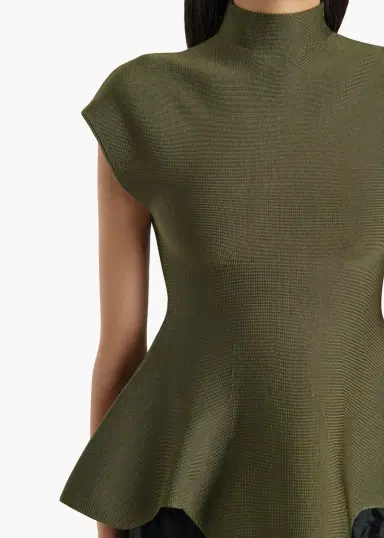 Khaite Andra Top In Olive | Thumbnail 5 Khaite Andra Top In Olive | Thumbnail 5