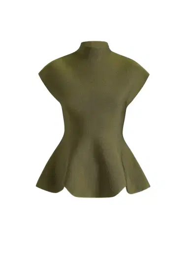 Khaite Andra Top In Olive | Thumbnail 1 Khaite Andra Top In Olive | Thumbnail 1