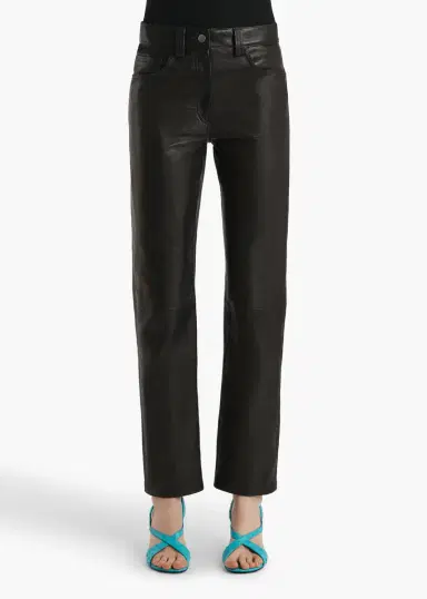 Khaite Callum Pant In Black Textured Lamb | Thumbnail 3 Khaite Callum Pant In Black Textured Lamb | Thumbnail 3
