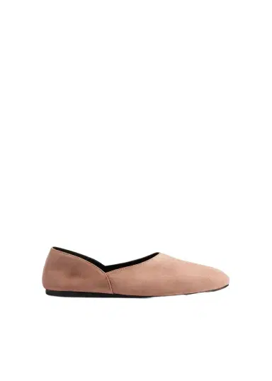 Khaite Jane Flat In Dusty Pink Suede | Thumbnail 1 Khaite Jane Flat In Dusty Pink Suede | Thumbnail 1