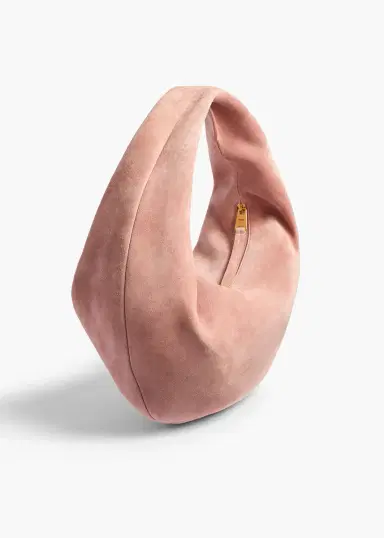 Khaite Medium Olivia Hobo In Dusty Pink Suede | Thumbnail 2 Khaite Medium Olivia Hobo In Dusty Pink Suede | Thumbnail 2